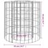 vidaXL Gabion Fire Pit Ø 50 cm Galvanised Iron - Image 5