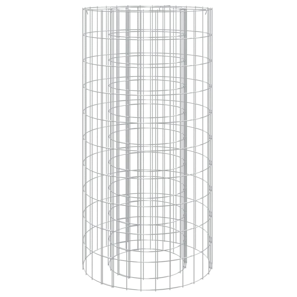 8720845652227_a_en_hd_1 vidaXL Gabion Fire Pit Ø 50 cm Galvanised Iron - Image 2