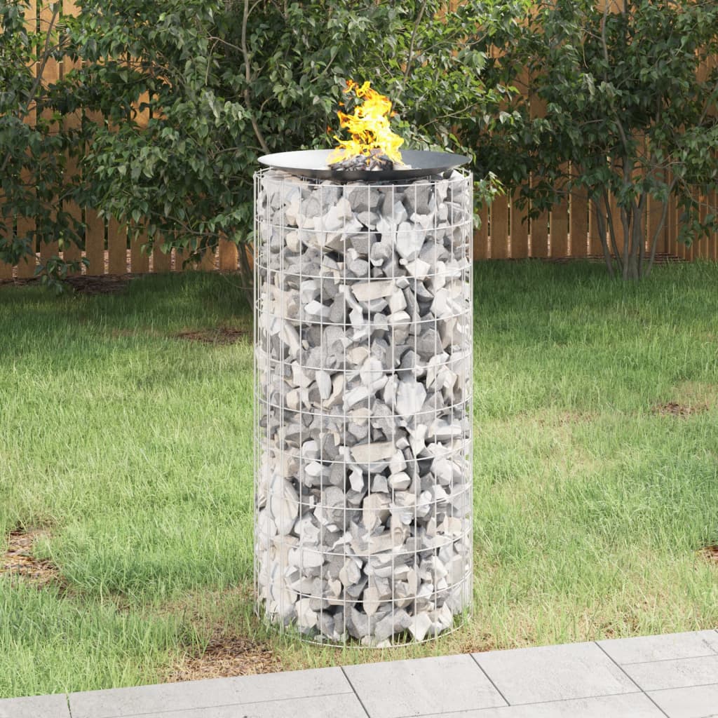 8720845652227_m_en_hd_1 vidaXL Gabion Fire Pit Ø 50 cm Galvanised Iron - Image 1