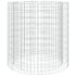 vidaXL Gabion Fire Pit Ø 100 cm Galvanised Iron - Image 2