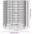 vidaXL Gabion Fire Pit Ø 100 cm Galvanised Iron - Image 5