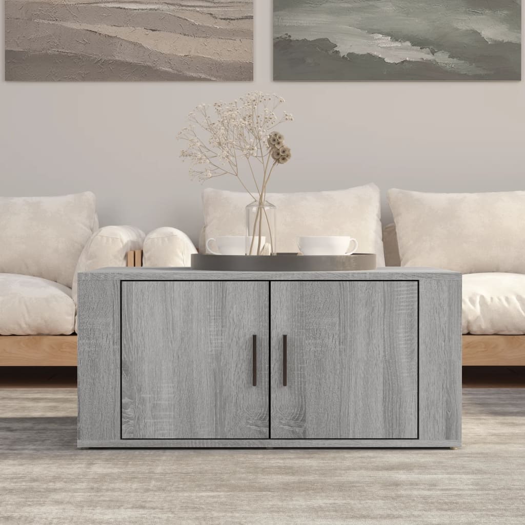 vidaXL Coffee Table Grey Sonoma 80x50x36 cm Engineered Wood
