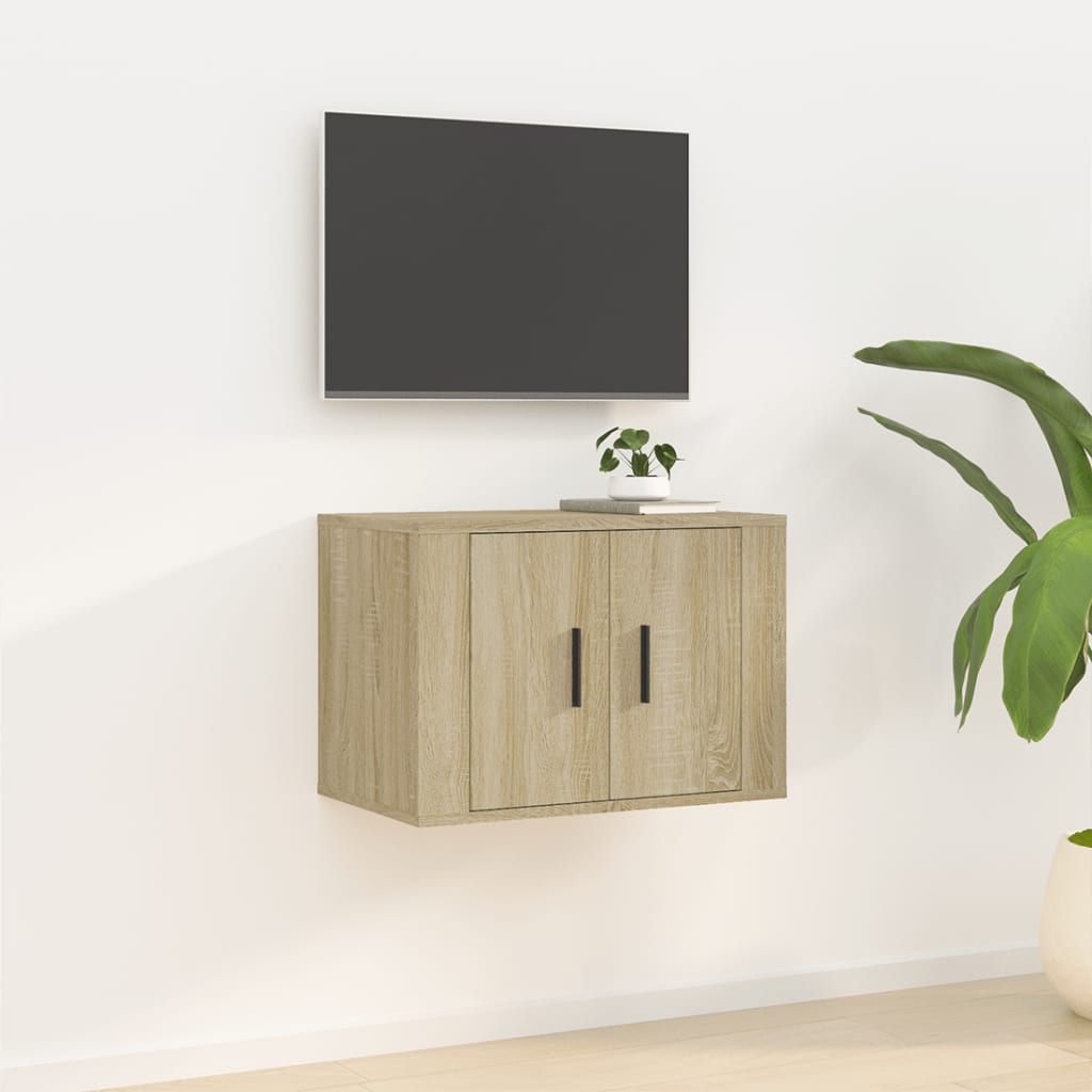 vidaXL Wall Mounted TV Cabinet Sonoma Oak 57x34.5x40 cm