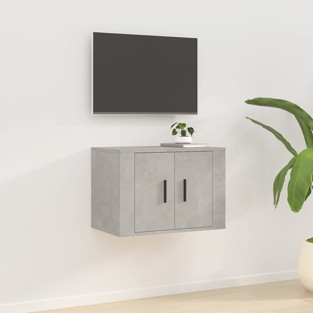 vidaXL Wall Mounted TV Cabinet Concrete Grey 57x34.5x40 cm