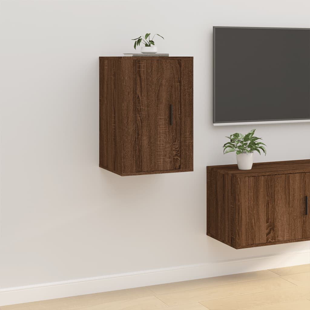 vidaXL Wall Mounted TV Cabinet Brown Oak 40x34.5x60 cm