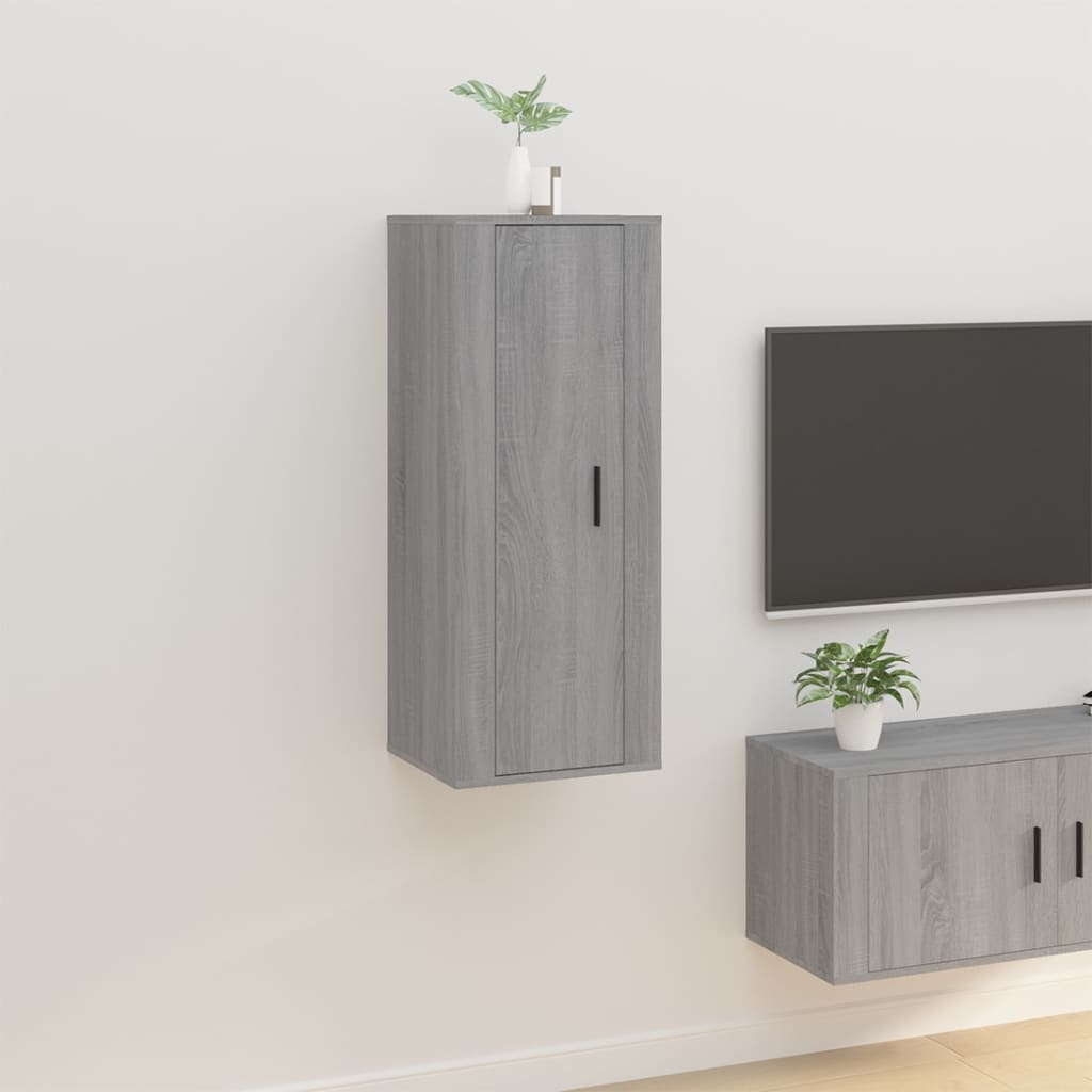vidaXL Wall Mounted TV Cabinet Grey Sonoma 40x34.5x100 cm