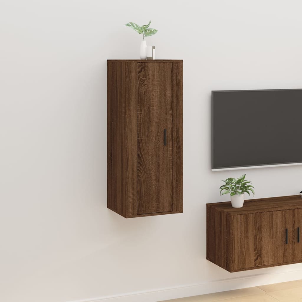 vidaXL Wall Mounted TV Cabinet Brown Oak 40x34.5x100 cm