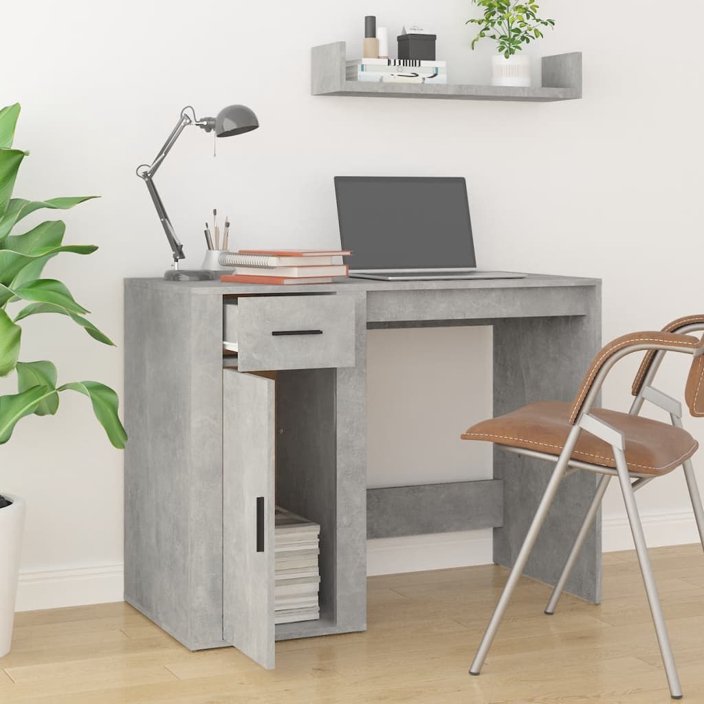 8720845668099_g_en_hd_1 vidaXL Desk Concrete Grey 100x49x75 cm Engineered Wood - Image 4