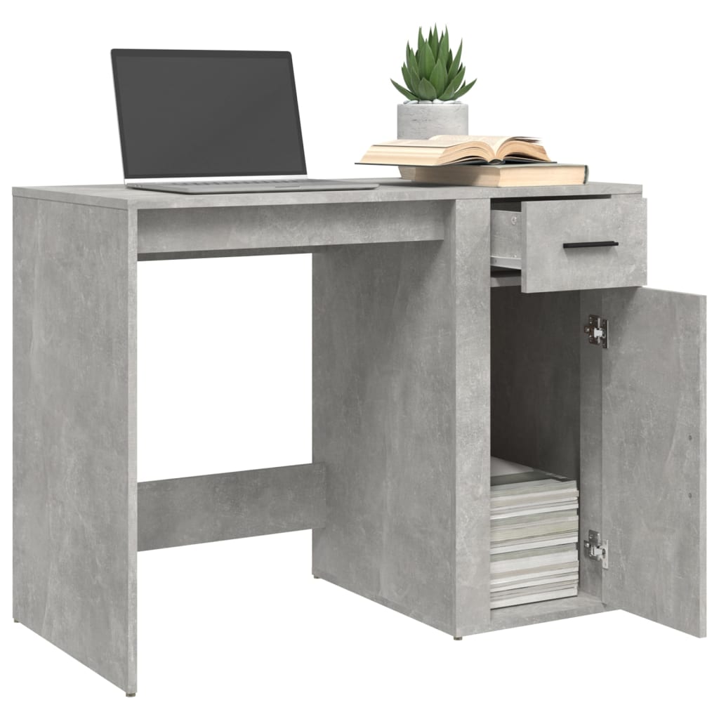 8720845668099_g_en_hd_3 vidaXL Desk Concrete Grey 100x49x75 cm Engineered Wood - Image 6