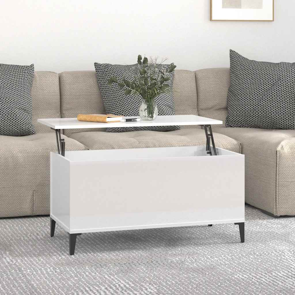 8720845669355_m_en_hd_1 vidaXL Coffee Table High Gloss White 90x44.5x45 cm Engineered Wood - Image 1