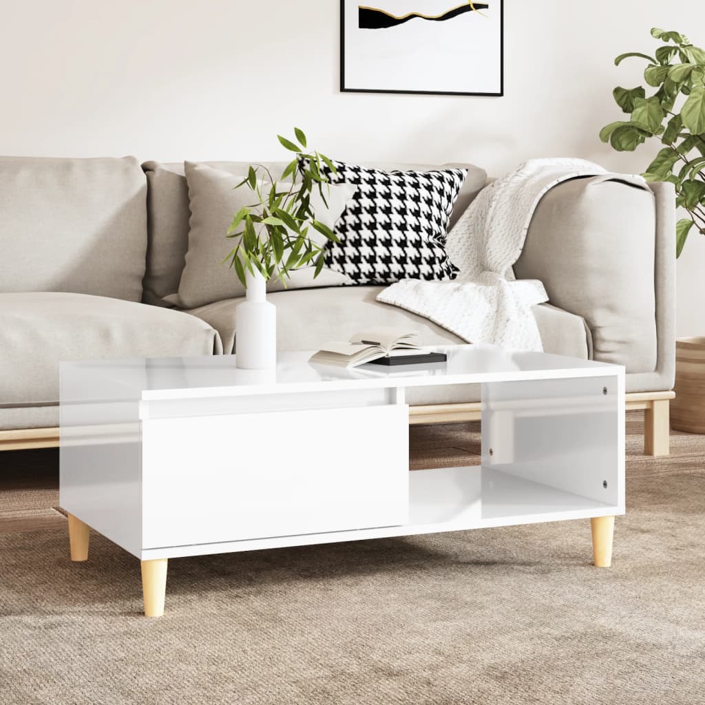 8720845669911_m_en_hd_1 vidaXL Coffee Table High Gloss White 90x50x36.5 cm Engineered Wood - Image 1