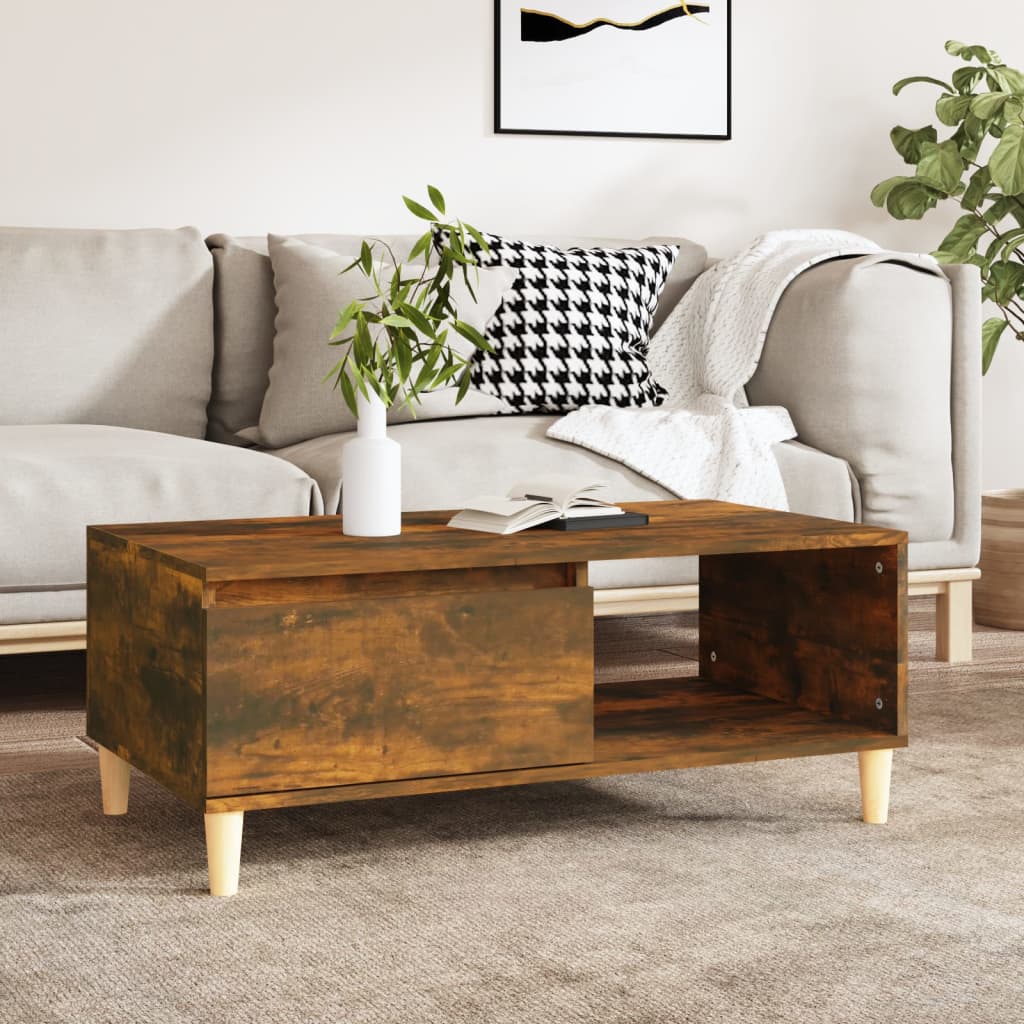 8720845669942_m_en_hd_1 vidaXL Coffee Table Smoked Oak 90x50x36.5 cm Engineered Wood - Image 1