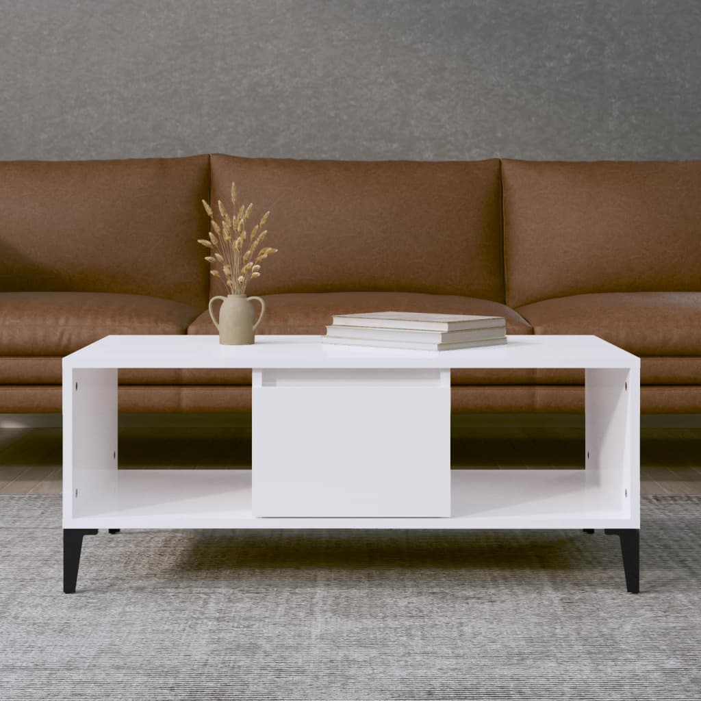 8720845670153_m_en_hd_1 vidaXL Coffee Table High Gloss White 90x50x36.5 cm Engineered Wood - Image 1
