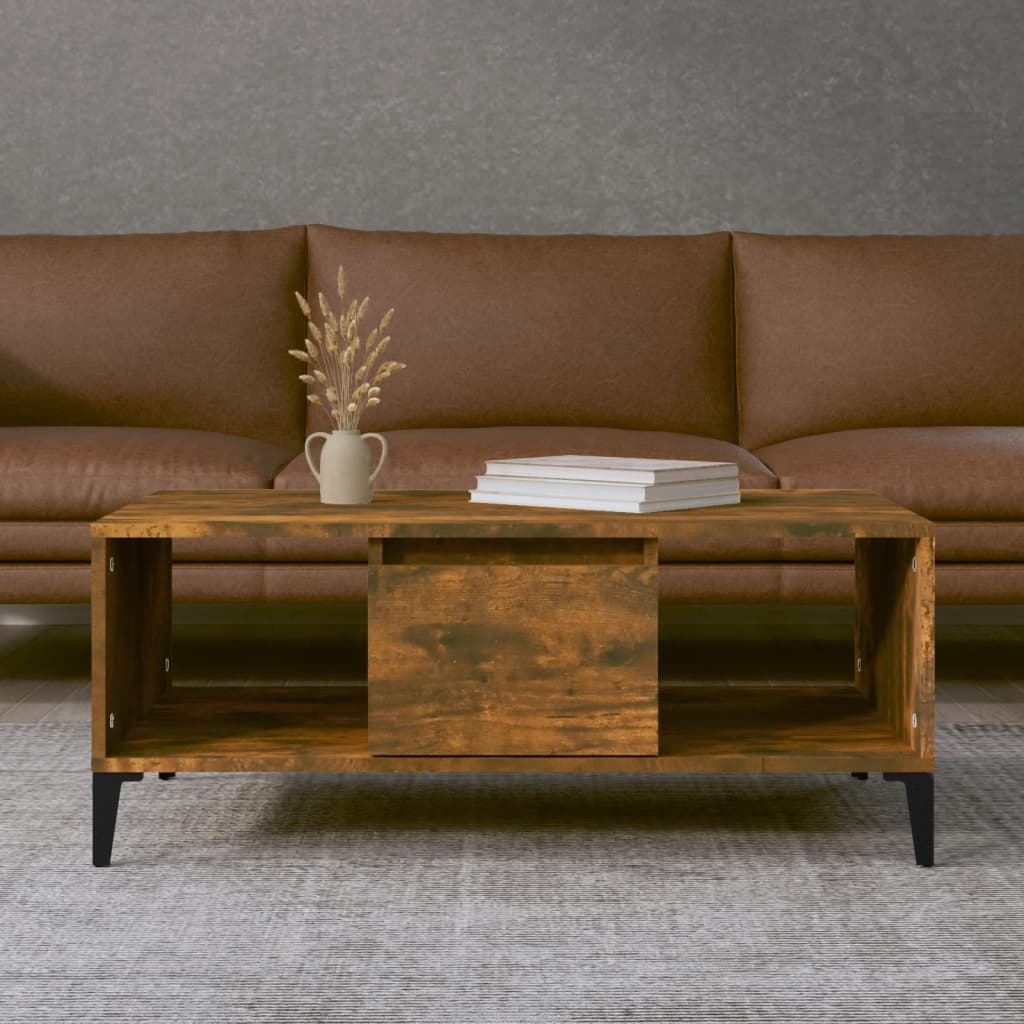 8720845670184_m_en_hd_1 vidaXL Coffee Table Smoked Oak 90x50x36.5 cm Engineered Wood - Image 1