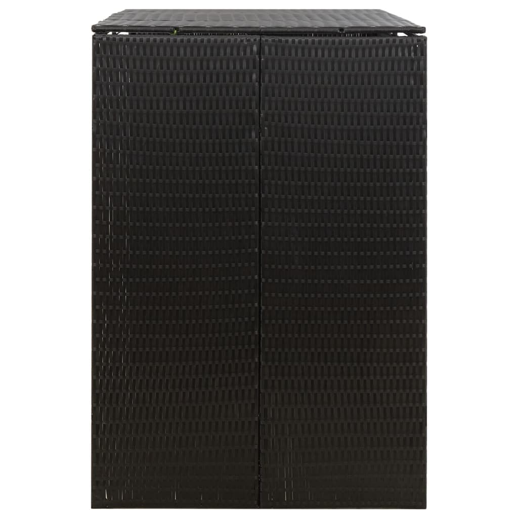 8720845670221_g_en_hd_4 vidaXL Double Wheelie Bin Shed Black 140x80x117 cm Poly Rattan - Image 5