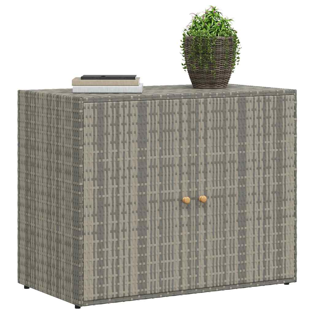 8720845670306_g_en_hd_2 vidaXL Garden Storage Cabinet Grey 100x55.5x80 cm Poly Rattan - Image 4