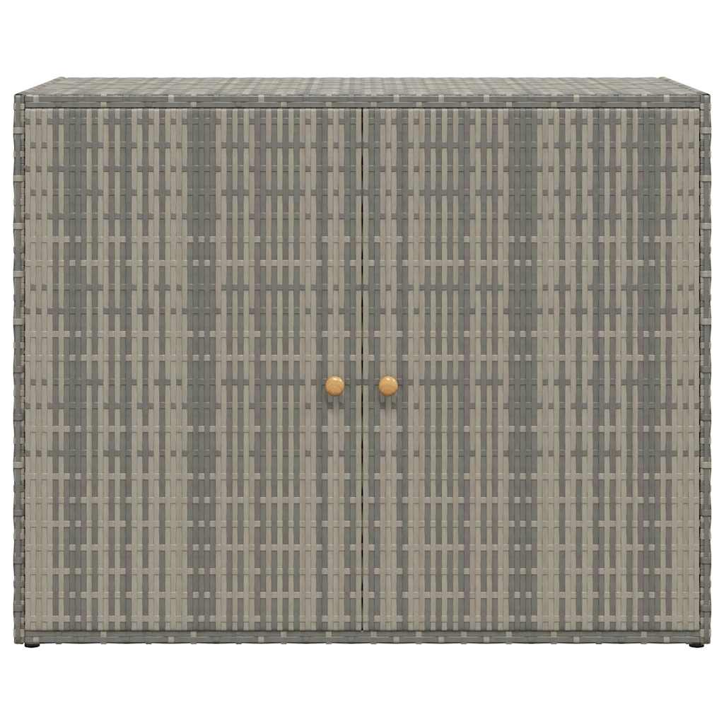 8720845670306_g_en_hd_3 vidaXL Garden Storage Cabinet Grey 100x55.5x80 cm Poly Rattan - Image 5