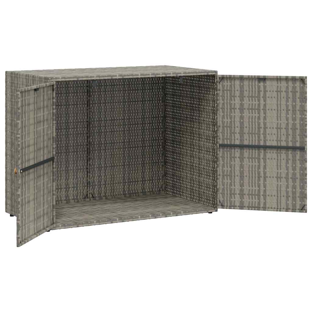 8720845670306_g_en_hd_4 vidaXL Garden Storage Cabinet Grey 100x55.5x80 cm Poly Rattan - Image 6