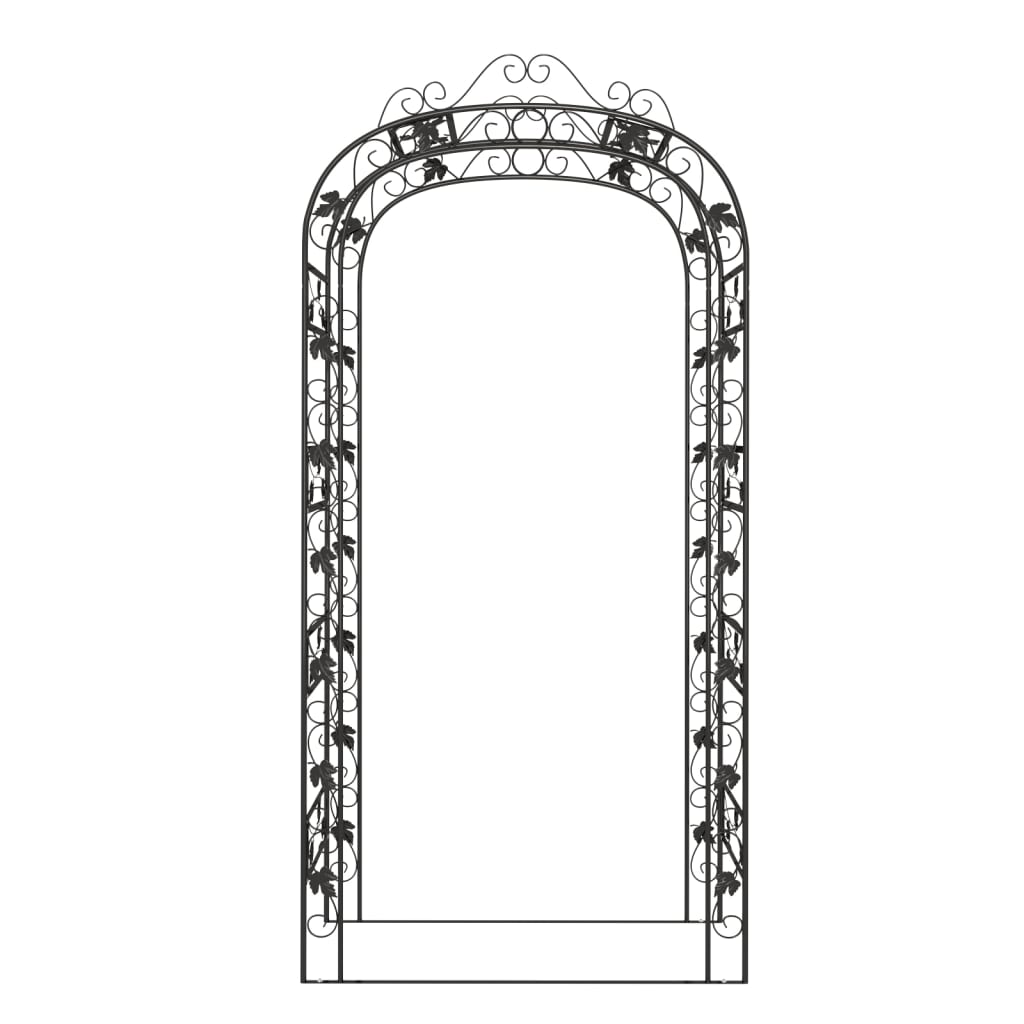 8720845670368_g_en_hd_1 vidaXL Garden Arch Black 116x45x240 cm Steel - Image 3