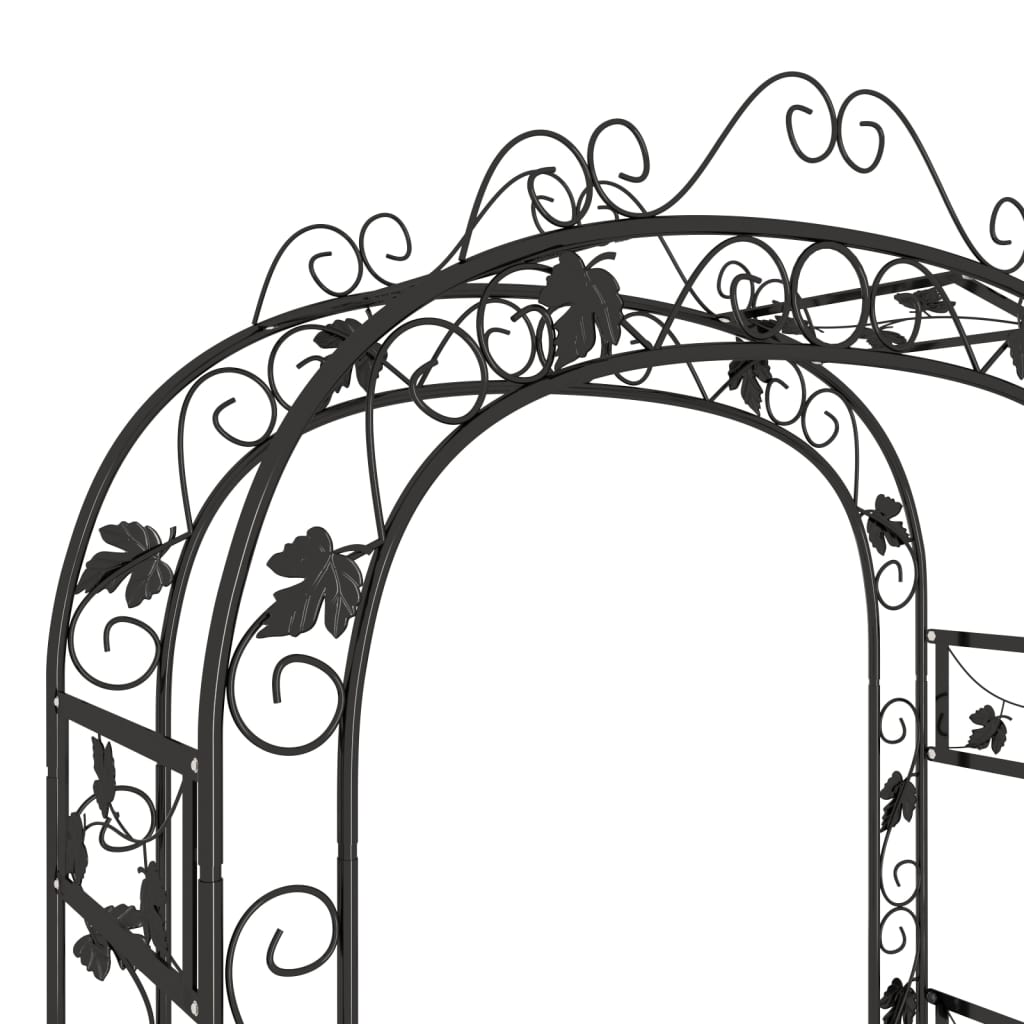 8720845670368_g_en_hd_3 vidaXL Garden Arch Black 116x45x240 cm Steel - Image 5