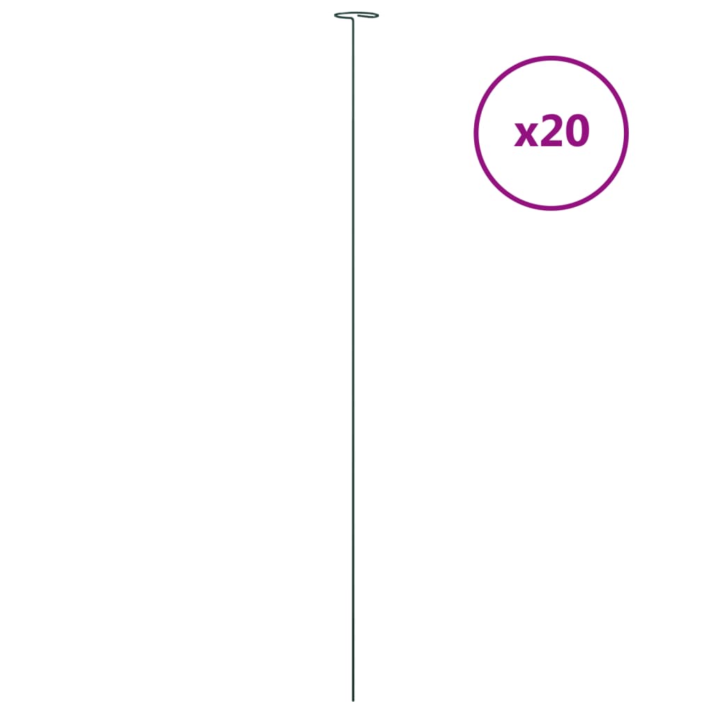 8720845670498_a_en_hd_1 vidaXL Garden Plant Stakes 20 pcs Dark Green 91 cm Steel - Image 2
