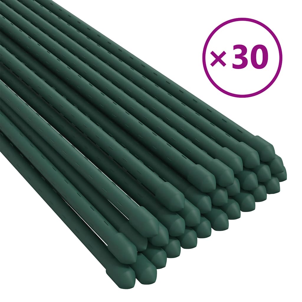 8720845670535_a_en_hd_1 vidaXL Garden Plant Stakes 30 pcs Green 150 cm Steel - Image 2