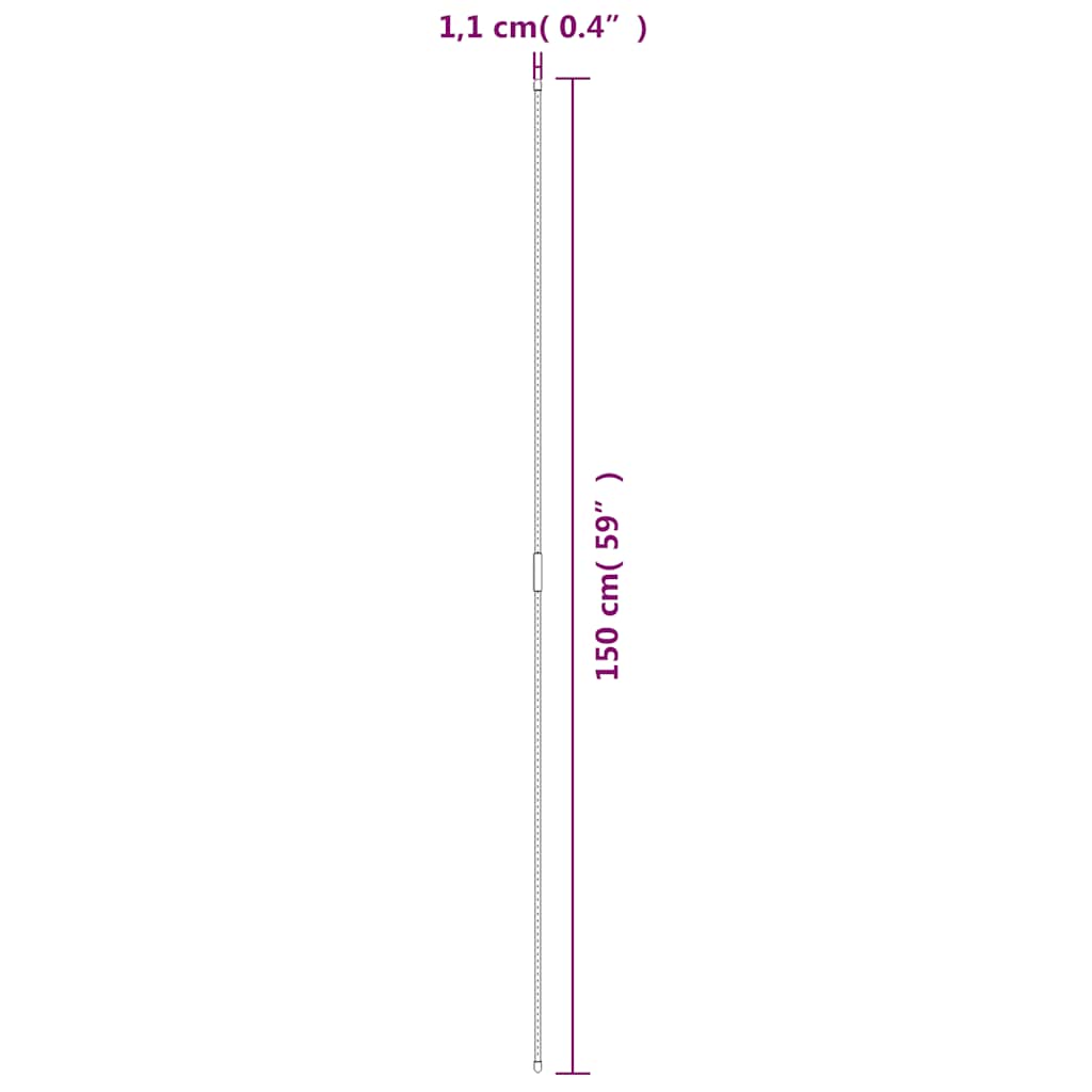 8720845670535_g_en_hd_3 vidaXL Garden Plant Stakes 30 pcs Green 150 cm Steel - Image 5