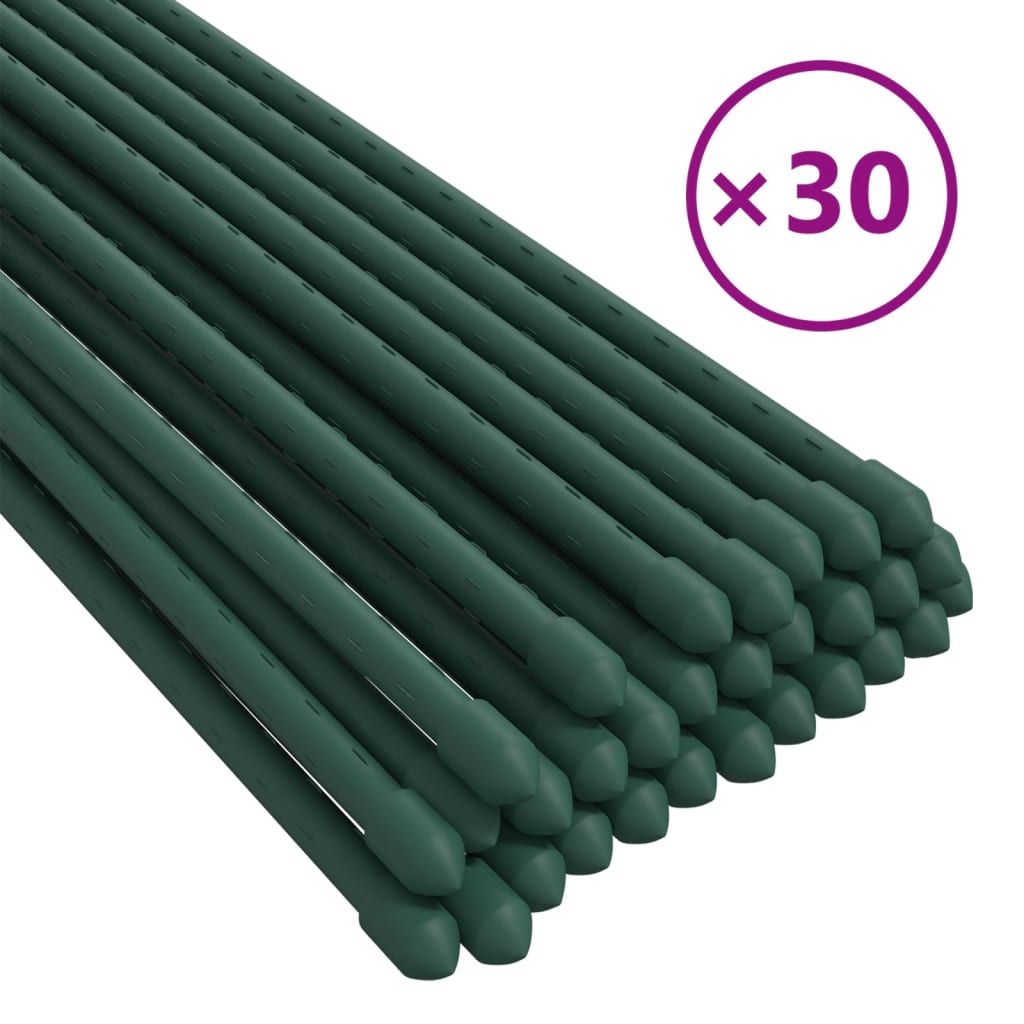 8720845670542_a_en_hd_1 vidaXL Garden Plant Stakes 30 pcs Green 180 cm Steel - Image 2