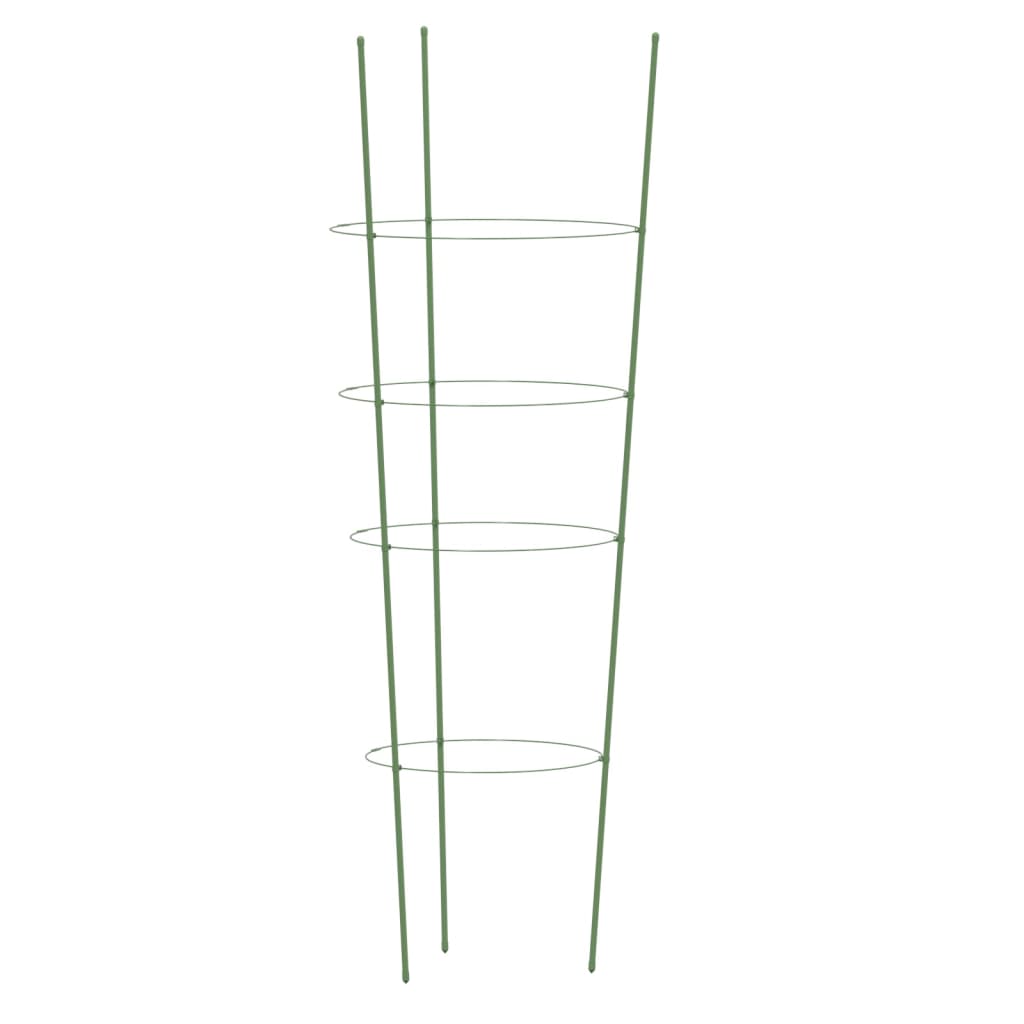 8720845670580_g_en_hd_2 vidaXL Garden Plant Supports with 4 Rings 5 pcs Green 90 cm Steel - Image 4