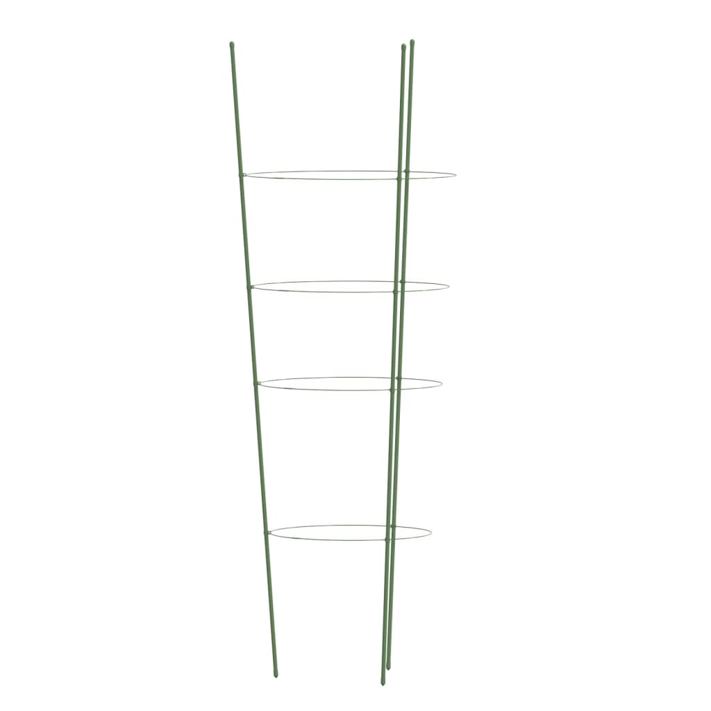 8720845670580_g_en_hd_4 vidaXL Garden Plant Supports with 4 Rings 5 pcs Green 90 cm Steel - Image 6