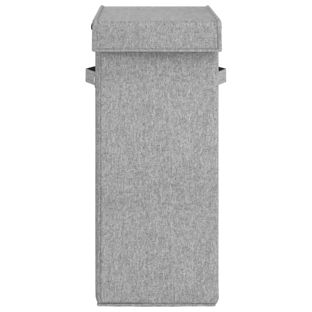 8720845670597_g_en_hd_1 vidaXL Foldable Laundry Hamper Grey 26x34.5x59.5 cm Faux Linen Fabric - Image 3
