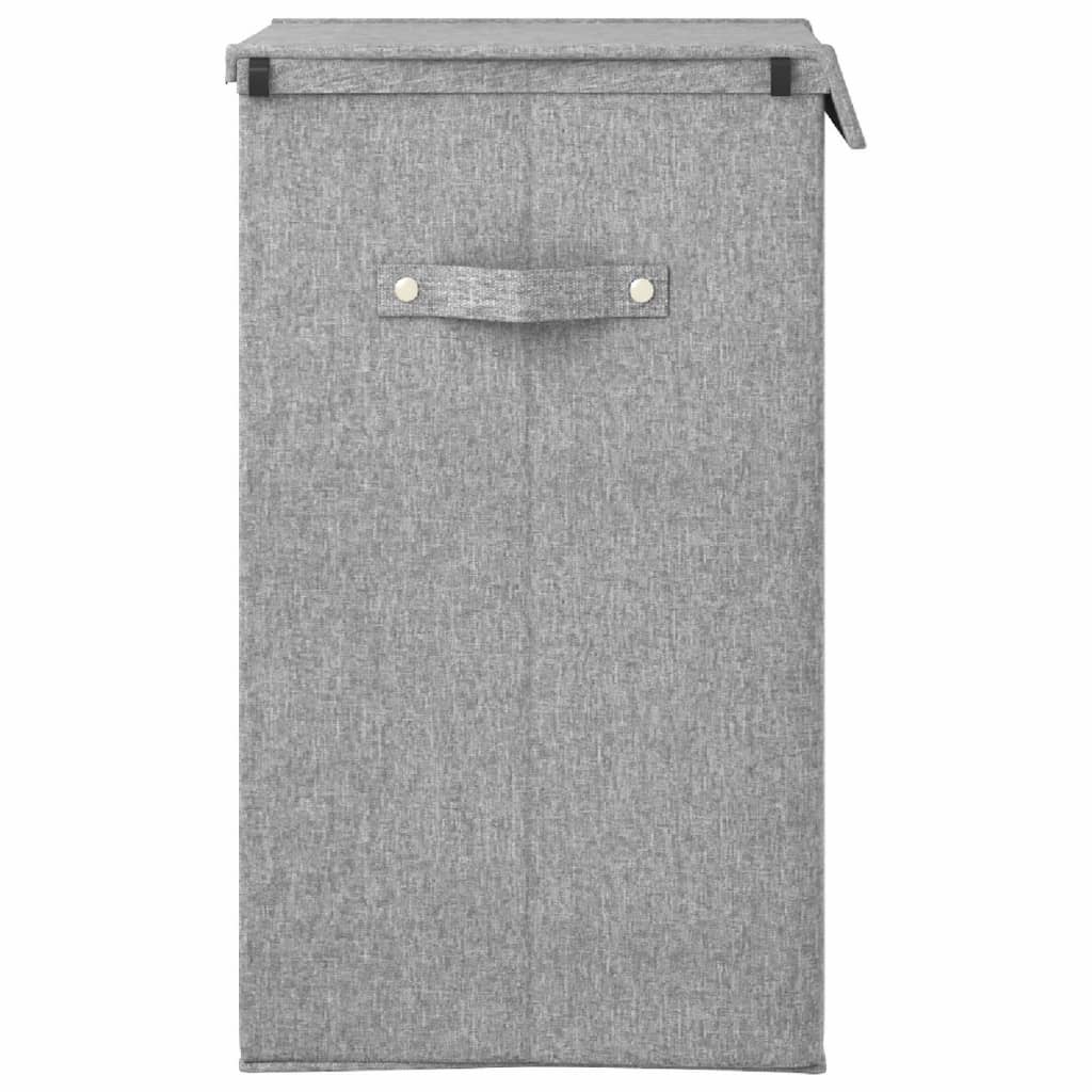 8720845670597_g_en_hd_2 vidaXL Foldable Laundry Hamper Grey 26x34.5x59.5 cm Faux Linen Fabric - Image 4