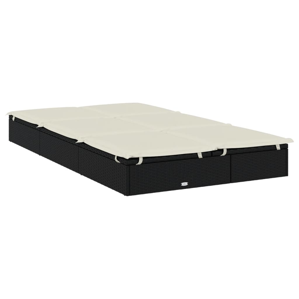 8720845670764_g_en_hd_4 vidaXL 2-Person Sunbed with Cushions Black Poly Rattan - Image 6