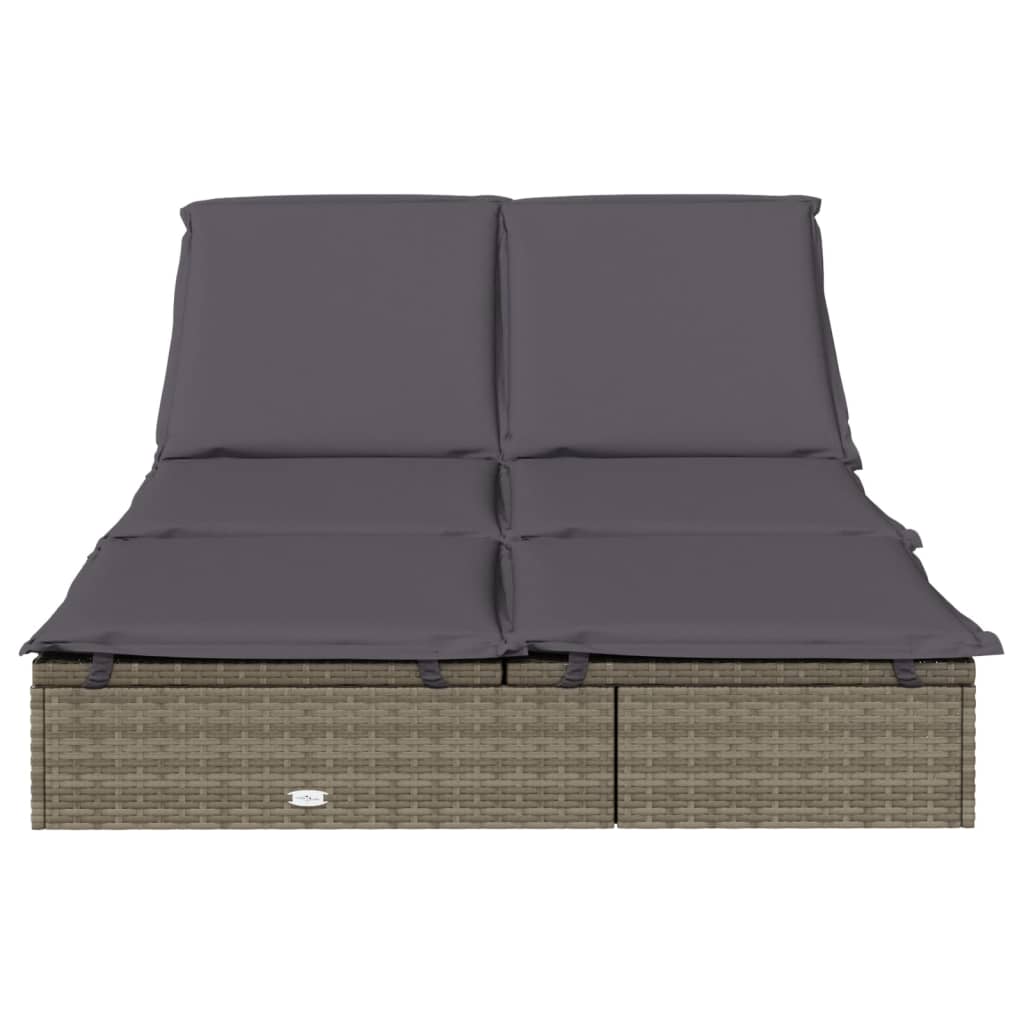 8720845670771_g_en_hd_2 vidaXL 2-Person Sunbed with Cushions Grey Poly Rattan - Image 4