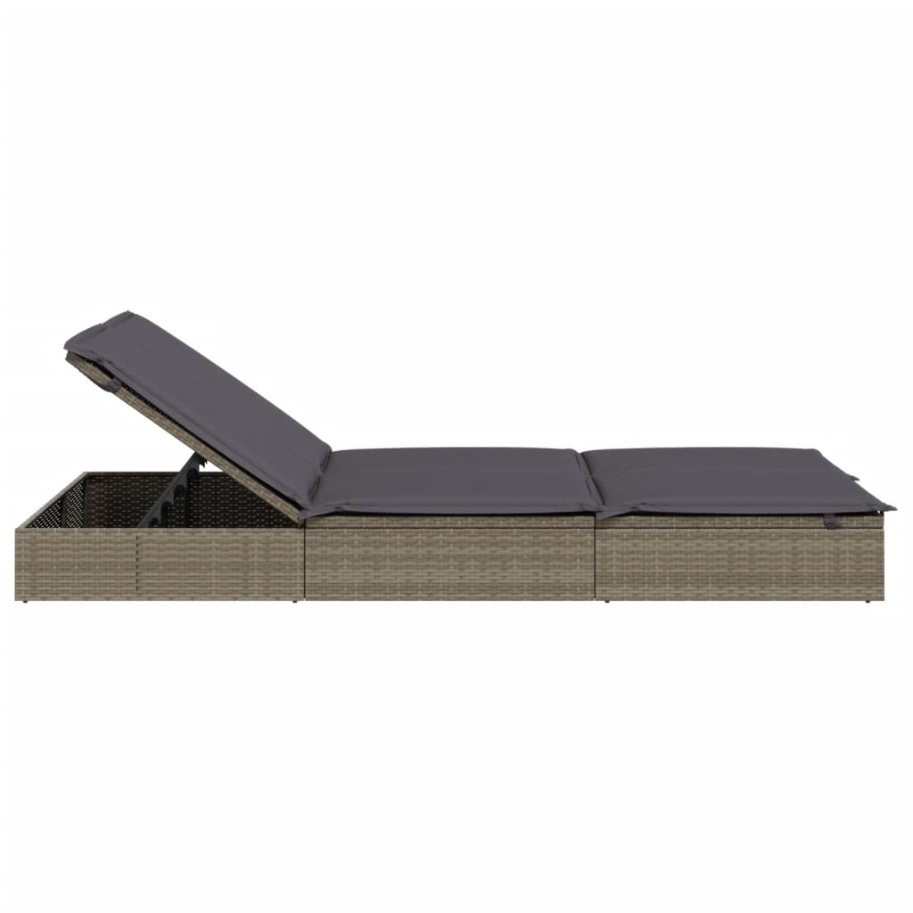 8720845670771_g_en_hd_3 vidaXL 2-Person Sunbed with Cushions Grey Poly Rattan - Image 5
