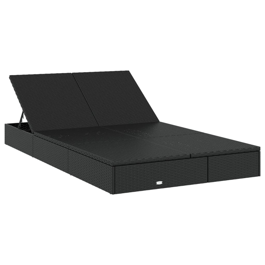 8720845670788_g_en_hd_1 vidaXL 2-Person Sunbed with Cushions Black Poly Rattan - Image 3