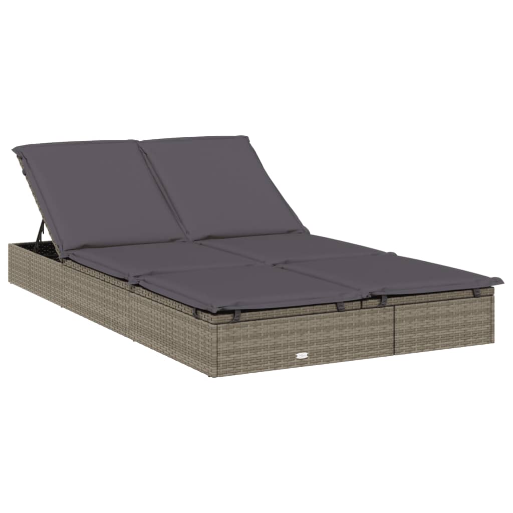 8720845670863_g_en_hd_3 vidaXL 2-Person Sunbed with Round Roof Grey 211x112x140 cm Poly Rattan - Image 5