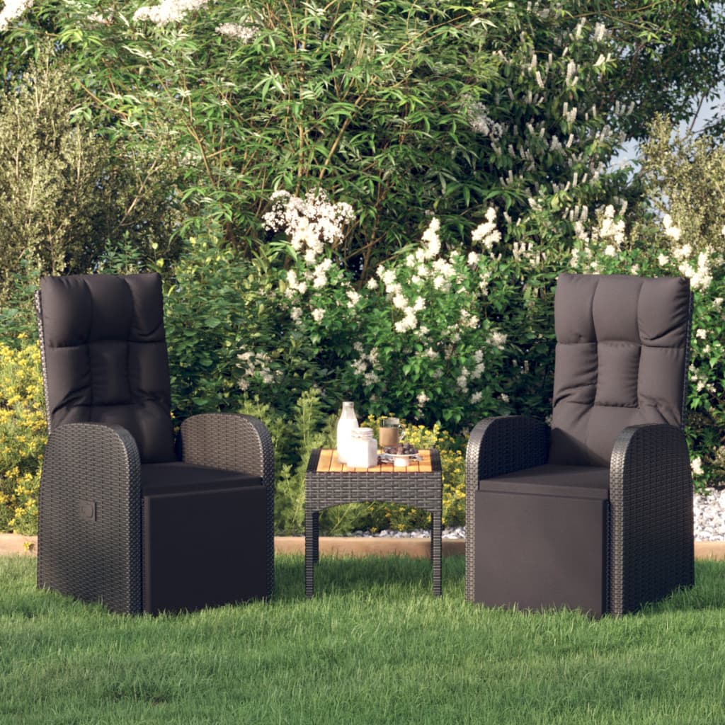 8720845671075_m_en_hd_1 vidaXL Reclining Garden Chairs with Cushions 2 pcs Black Poly Rattan - Image 1