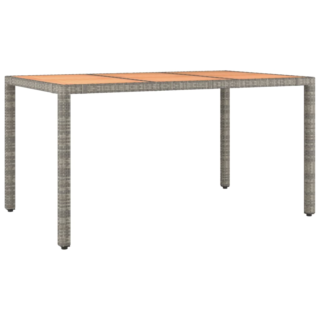 8720845671150_a_en_hd_1 vidaXL Garden Table with Wooden Top Grey Poly Rattan&Solid Wood Acacia - Image 2