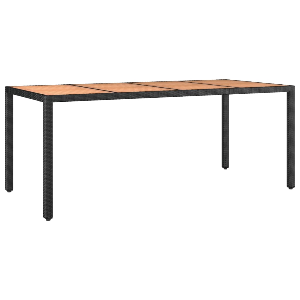 8720845671174_a_en_hd_1 vidaXL Garden Table with Wooden Top Black Poly Rattan&Solid Wood Acacia - Image 2