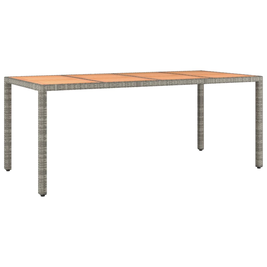 8720845671181_a_en_hd_1 vidaXL Garden Table with Wooden Top Grey Poly Rattan&Solid Wood Acacia - Image 2