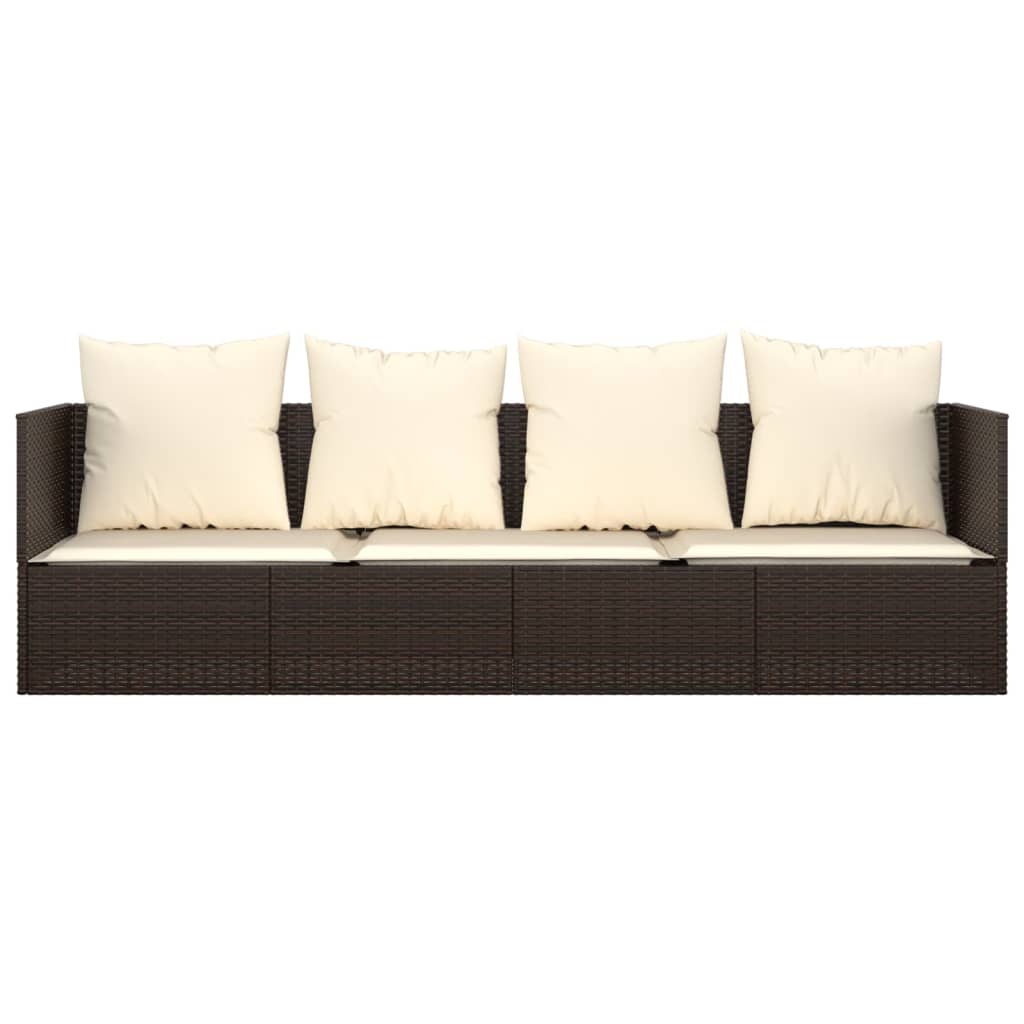 8720845671266_g_en_hd_1 vidaXL Outdoor Lounge Bed with Cushions Brown Poly Rattan - Image 3