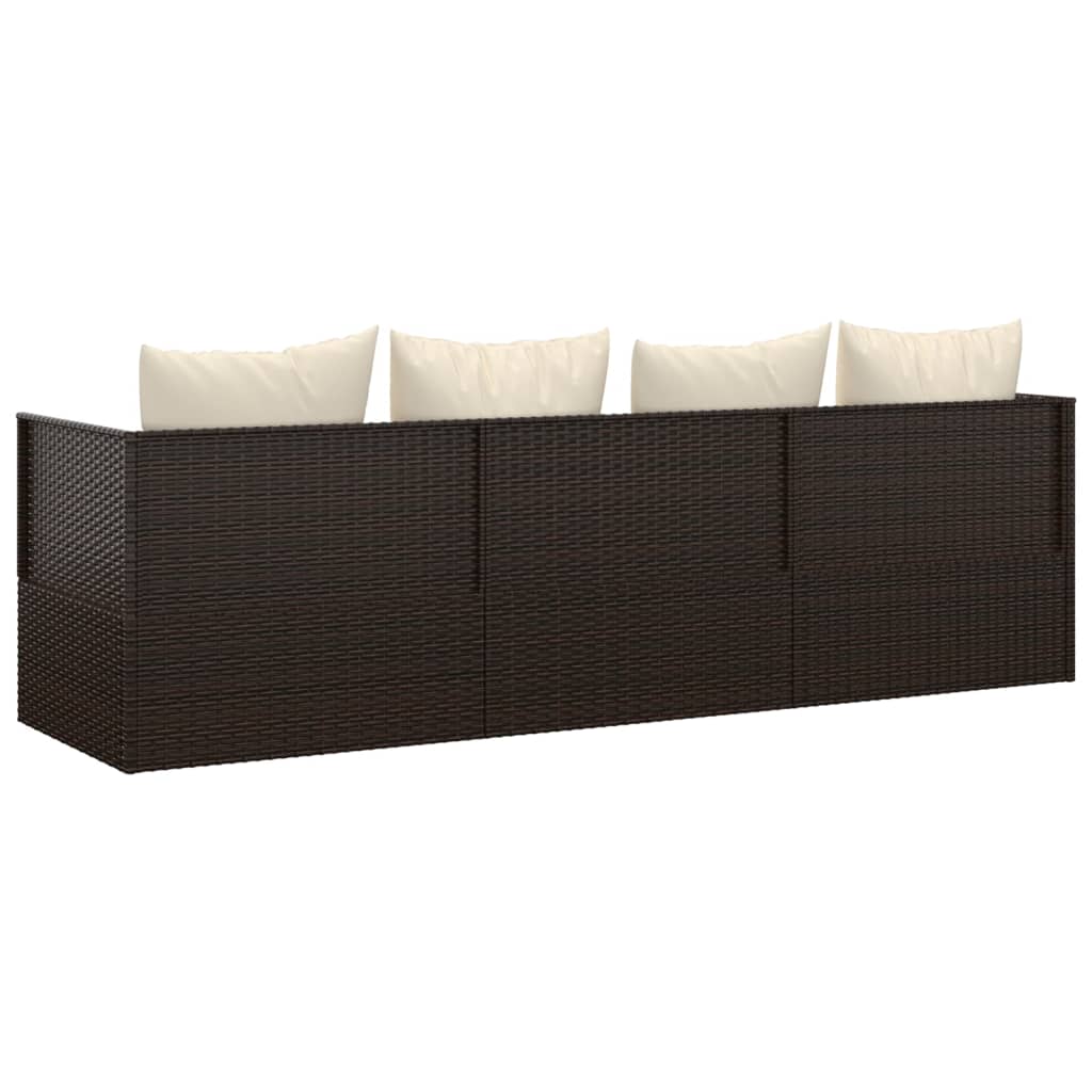 8720845671266_g_en_hd_3 vidaXL Outdoor Lounge Bed with Cushions Brown Poly Rattan - Image 5