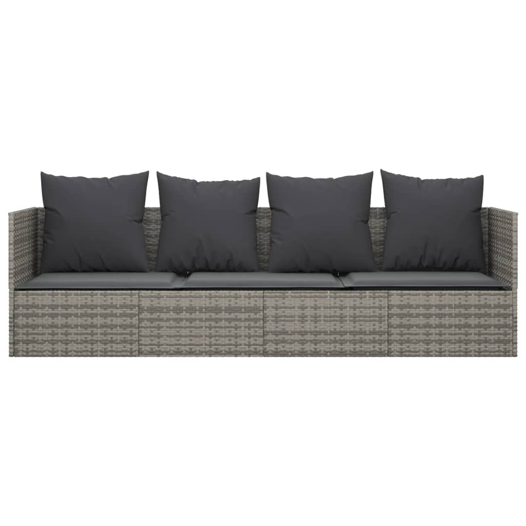 8720845671273_g_en_hd_1 vidaXL Outdoor Lounge Bed with Cushions Grey Poly Rattan - Image 3