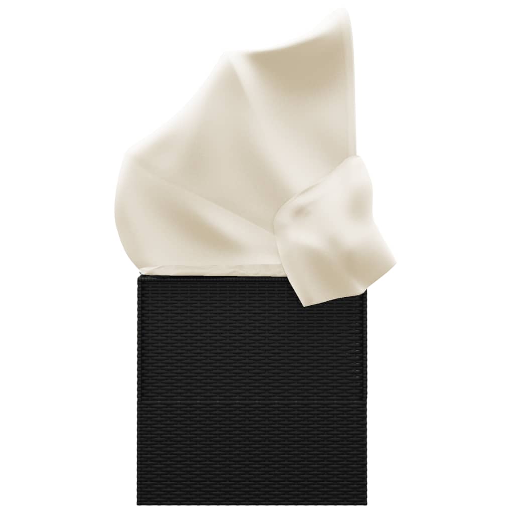 8720845671297_g_en_hd_2 vidaXL Outdoor Lounge Bed with Roof and Cushions Black Poly Rattan - Image 4