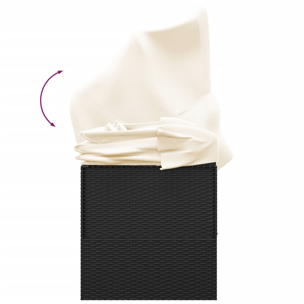 8720845671297_g_en_hd_5 vidaXL Outdoor Lounge Bed with Roof and Cushions Black Poly Rattan - Image 7