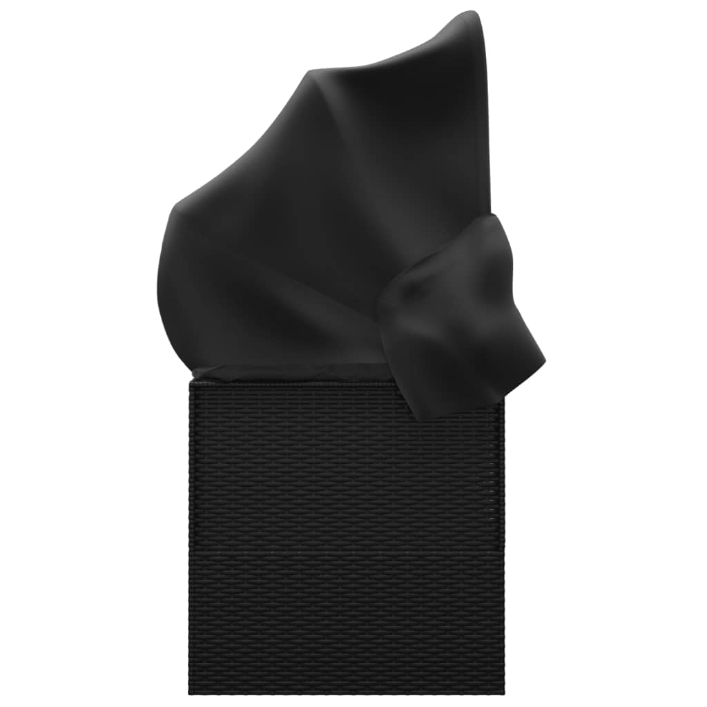 8720845671327_g_en_hd_2 vidaXL Outdoor Lounge Bed with Roof and Cushions Black Poly Rattan - Image 4