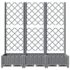 vidaXL Garden Planter with Trellis Light Grey 120x40x121.5 cm PP - Image 4