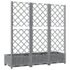 vidaXL Garden Planter with Trellis Light Grey 120x40x121.5 cm PP - Image 6