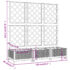 vidaXL Garden Planter with Trellis Light Grey 120x40x121.5 cm PP - Image 8